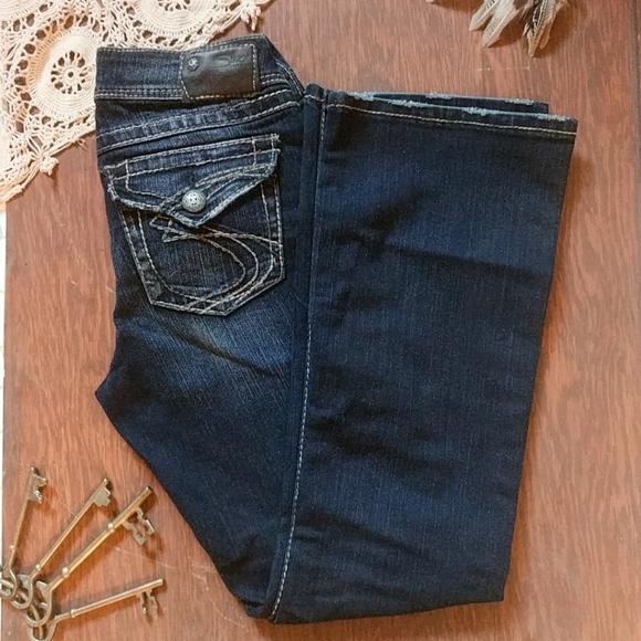Silver Jeans Denim - Silver Mid Rise Flare Jeans Size 28/30